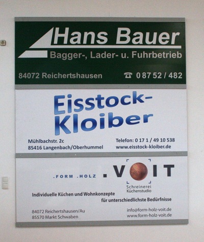 Werbung Bauer Bagger- und Fuhrbetrieb
